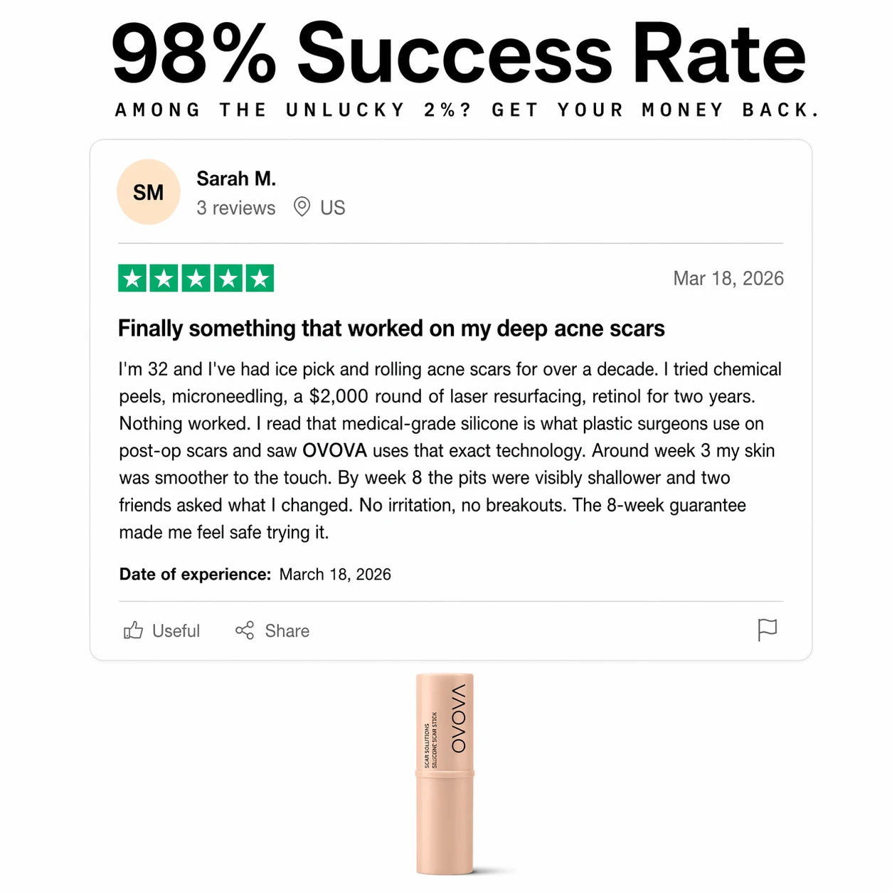 Silicone Scar Stick: Finally, A Fix That Actually Works On Acne Scars.